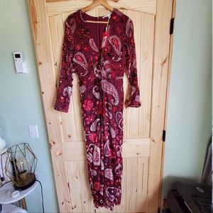 Chelsea & Violet Paisley Autumn Jumpsuit Size Small NWT